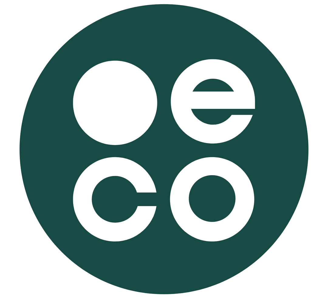 Dunkelgrünes .eco Logo